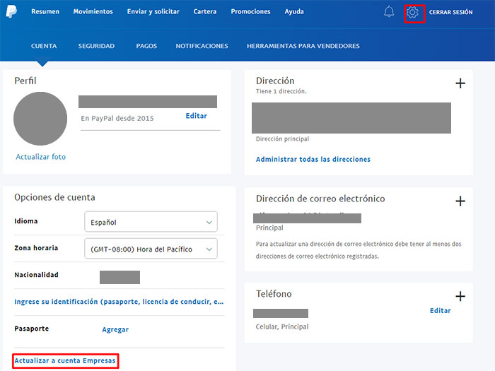 7 cambiar a cuenta business paypal